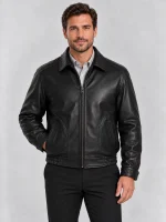 Men's All American Bomber Leather Jacket