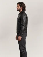 Men's Black Keanu Leather Jacket