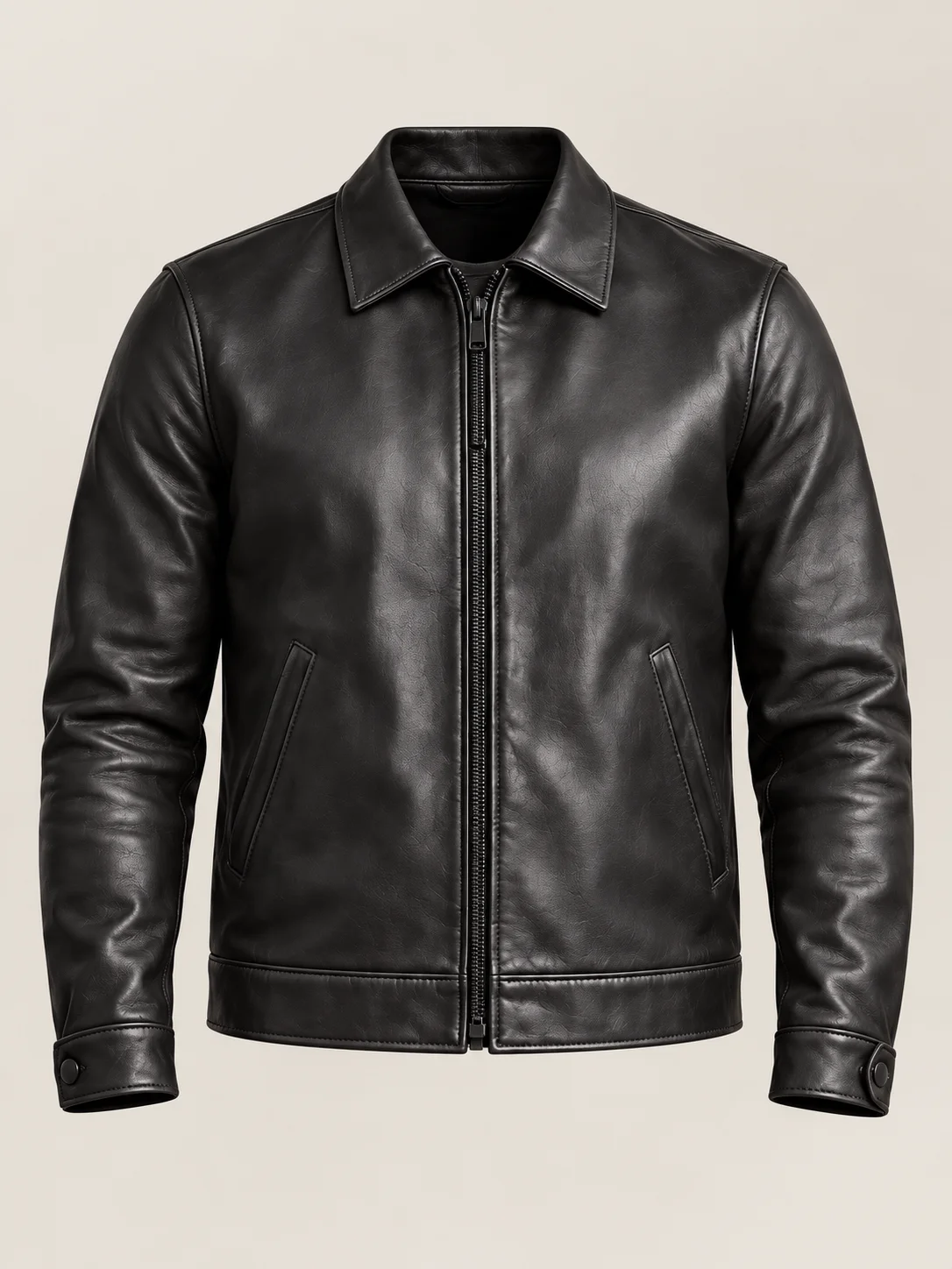 Men's Black Keanu Leather Jacket
