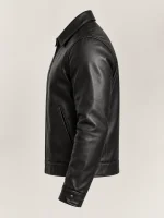 Men's Black Keanu Leather Jacket