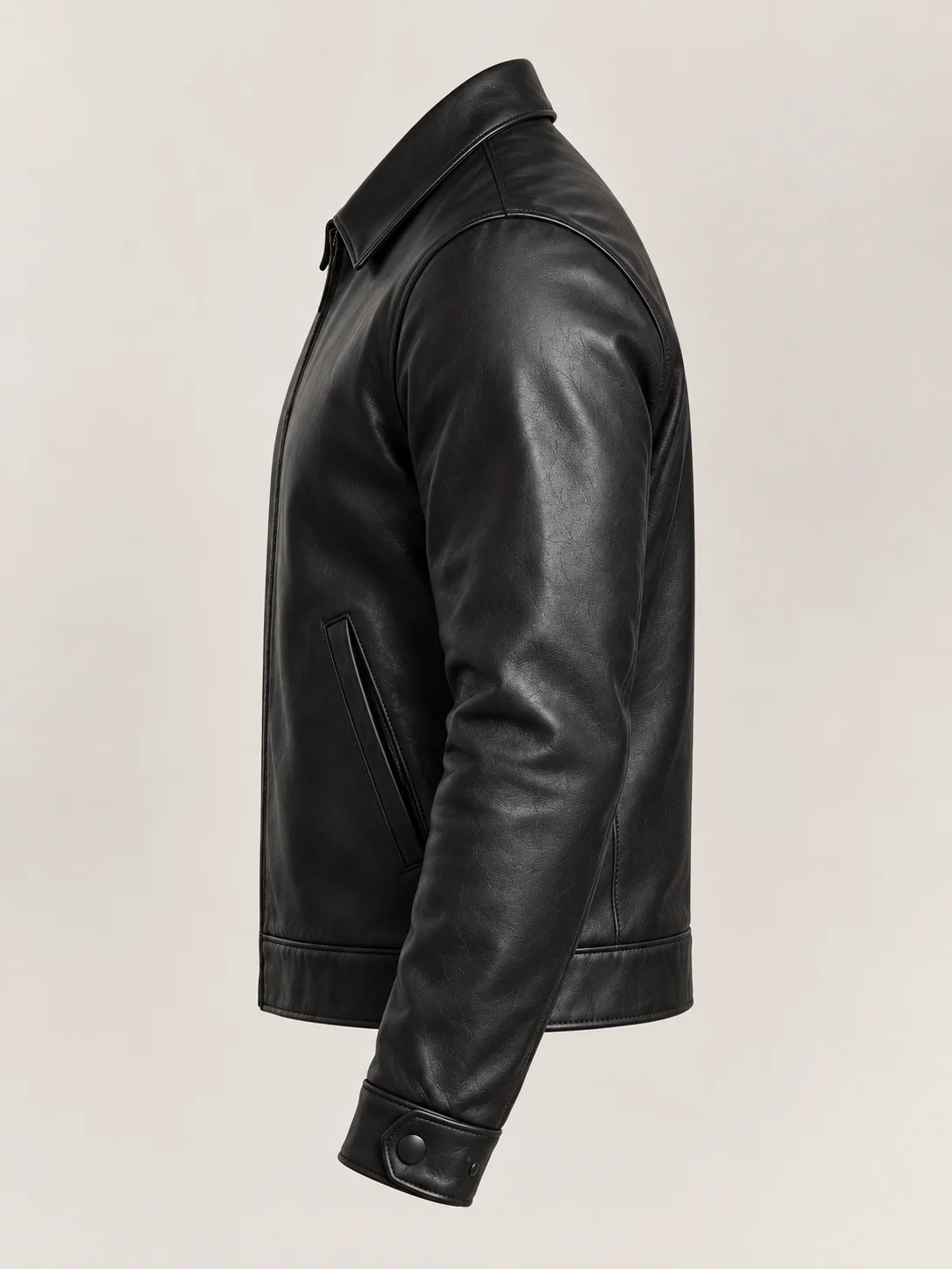 Men's Black Keanu Leather Jacket