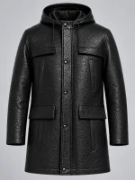Men's Hooded Parka Coat with Zip