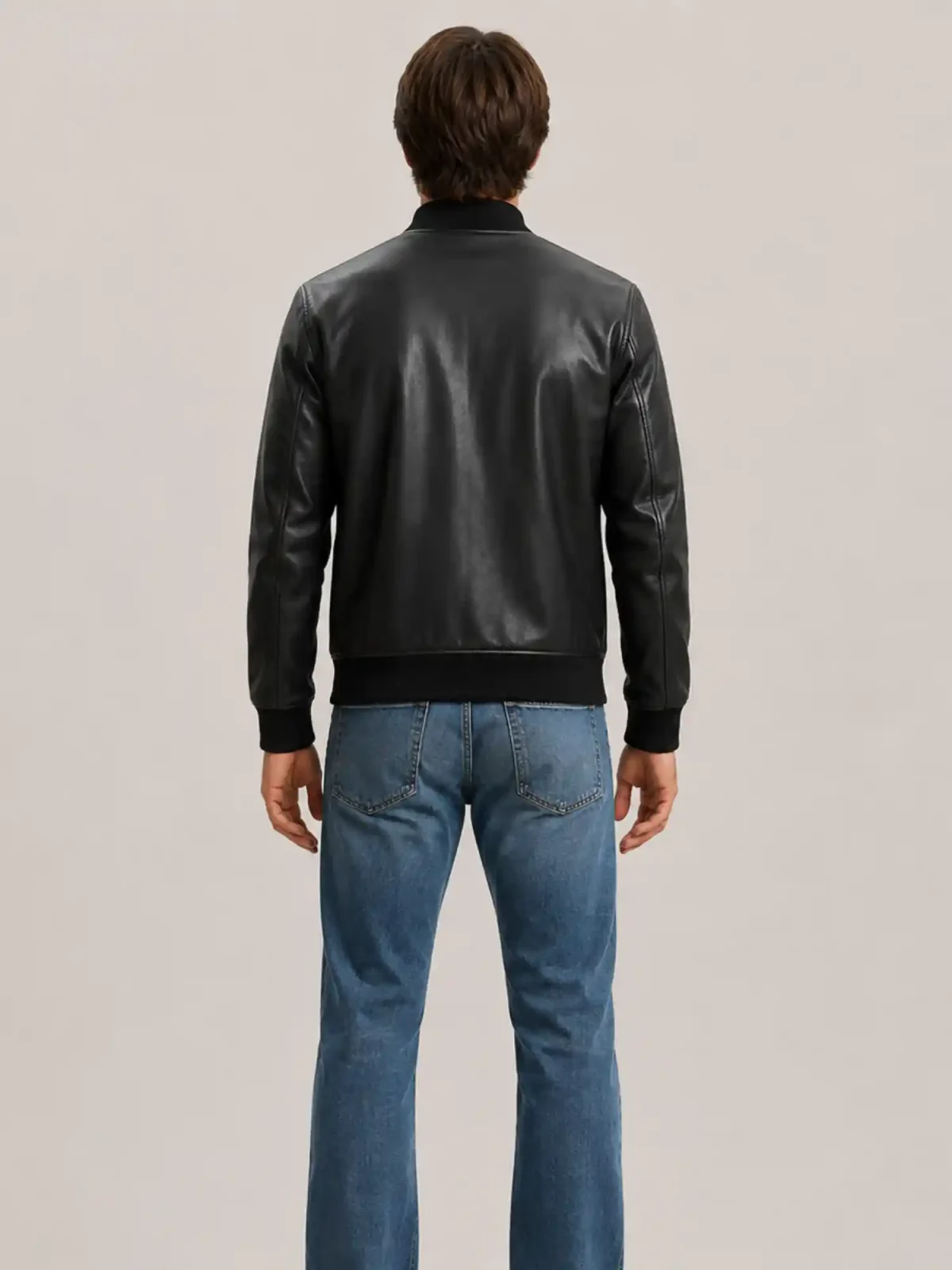 Men's Black Light Weight Leather Jacket