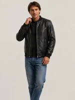 Men's Black Light Weight Leather Jacket