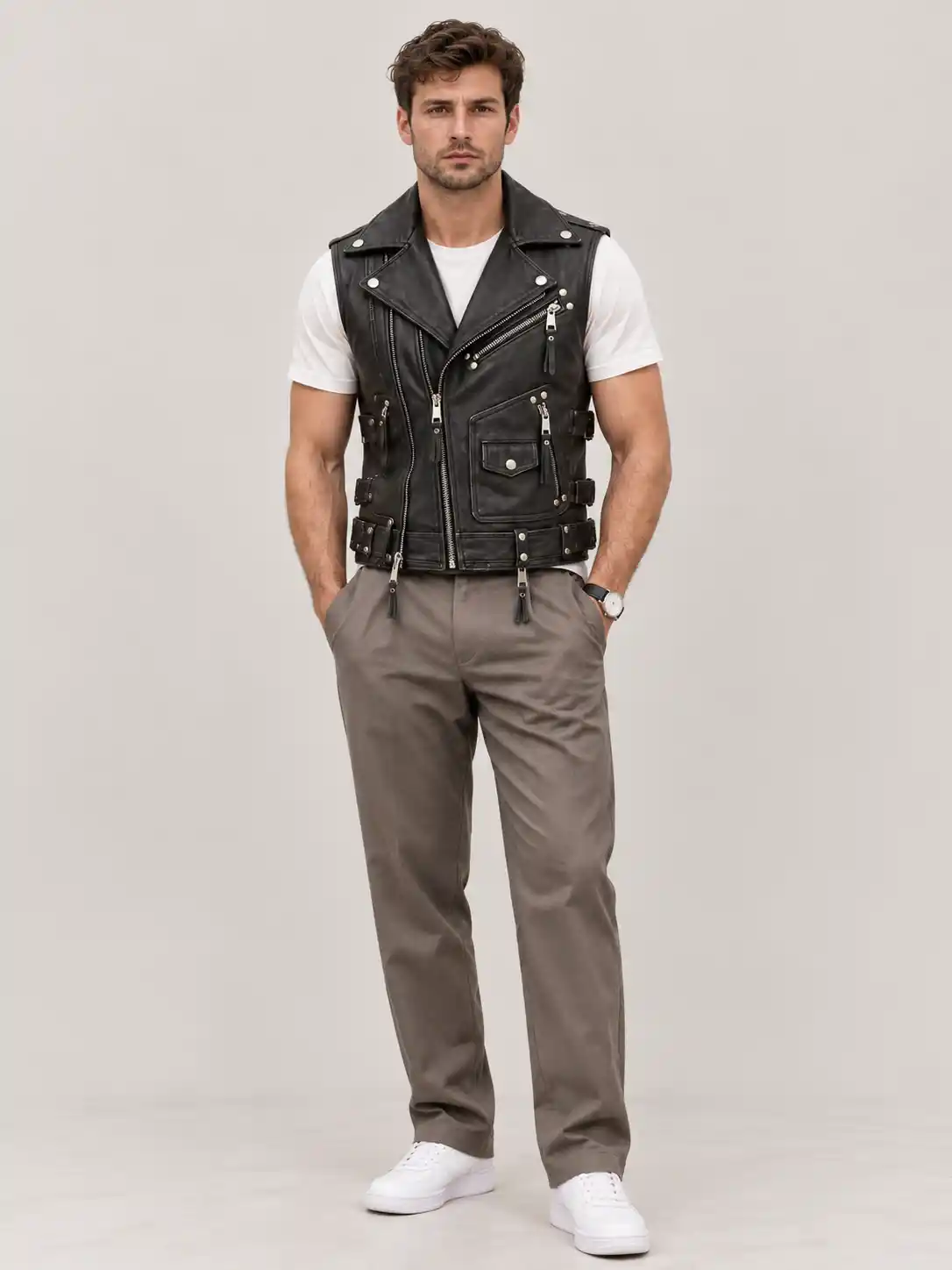 Men's Halloween Brando Black Vest