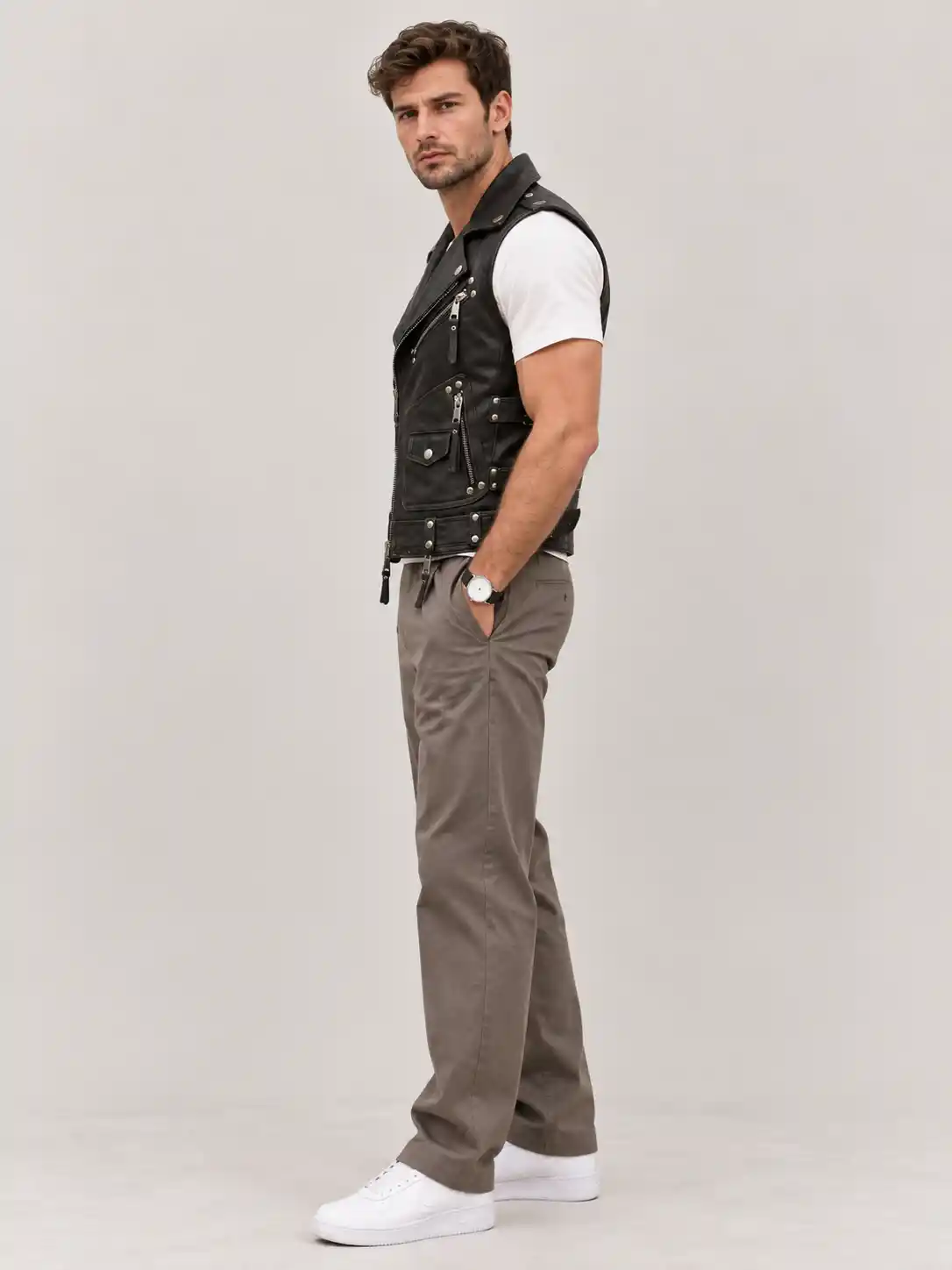 Men's Halloween Brando Black Vest