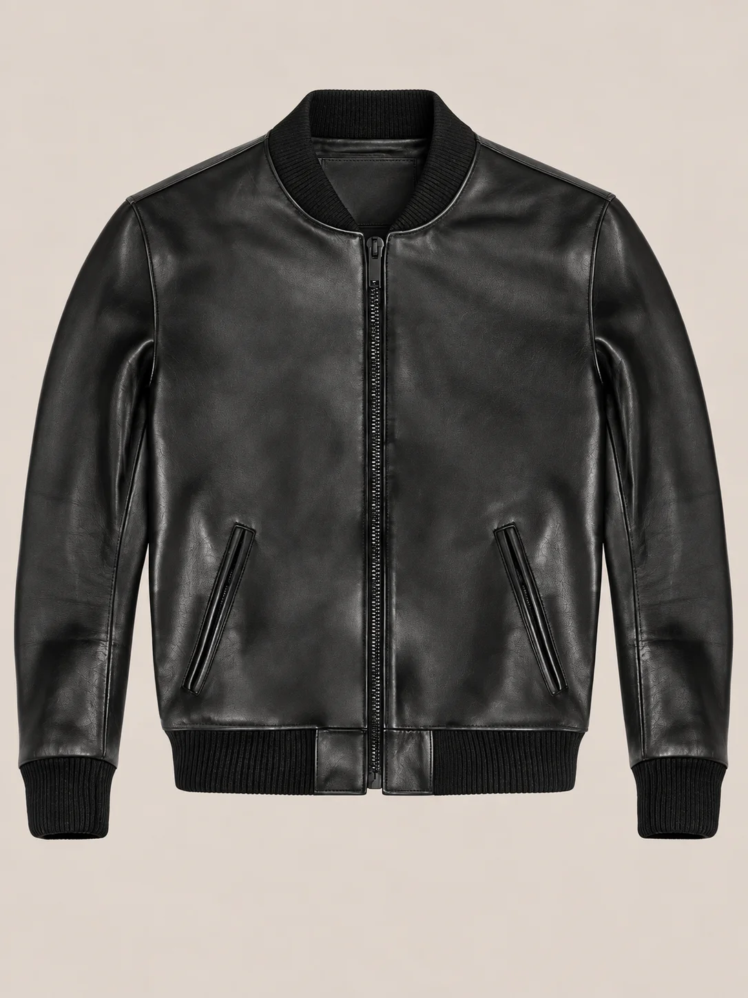 Men's Black Suede Bomer leather jacket