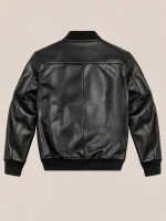 Men's Black Suede Bomer leather jacket
