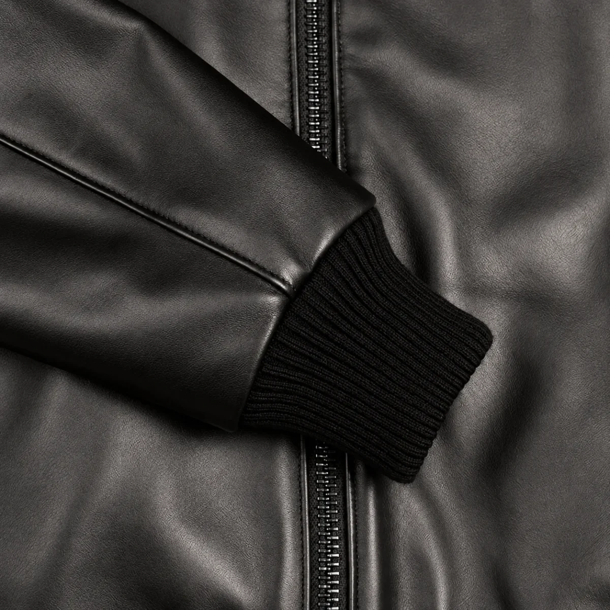 Men's Black Suede Bomer leather jacket