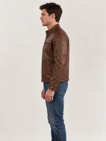 Men's Bourbon Roadster Leather Jacket