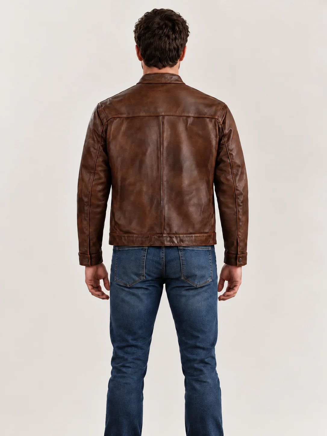 Men's Bourbon Roadster Leather Jacket