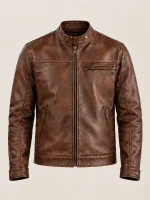 Men's Bourbon Roadster Leather Jacket
