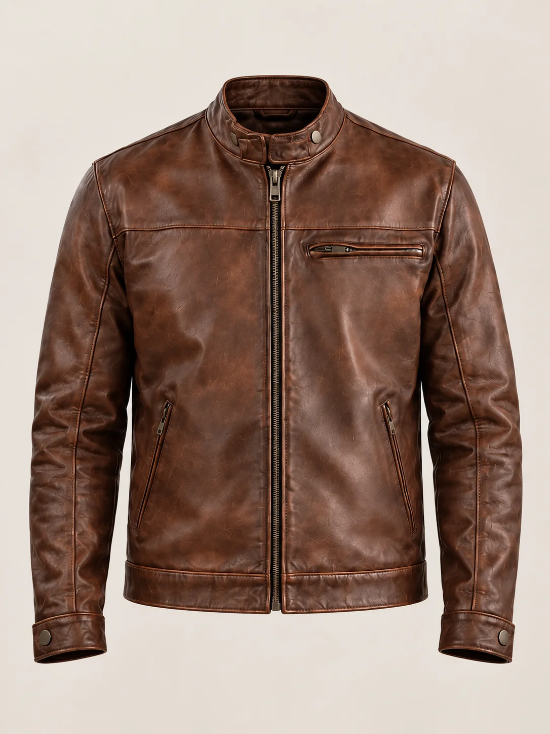 Men's Bourbon Roadster Leather Jacket