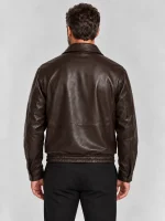 Men's Brown All American Bomber Leather Jacket