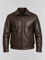 Men's Brown All American Bomber Leather Jacket