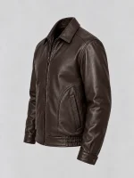 Men's Brown All American Bomber Leather Jacket