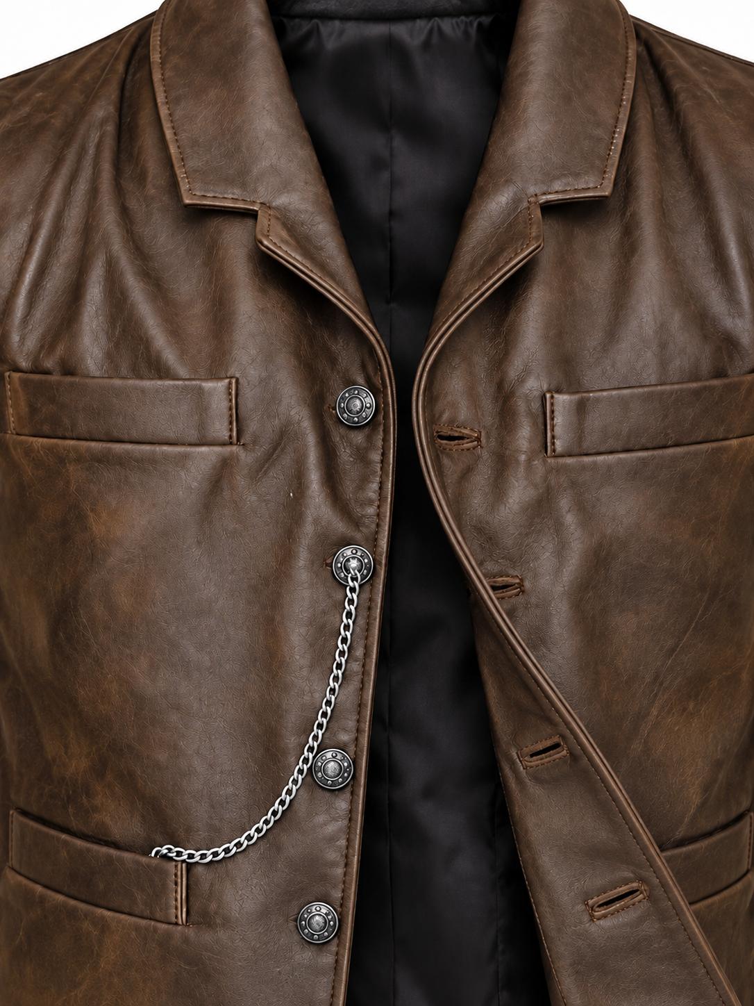 Men's Halloween Cullen Brwon Leather Vest