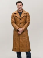 Men's Halloween Duster Leather Coat