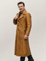 Men's Halloween Duster Leather Coat