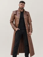 Men's Halloween Steam Punk Leather Coat