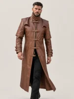 Men's Halloween Steam Punk Leather Coat