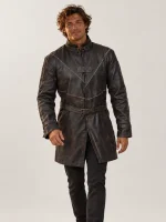 Men's Watch Dog Halloween Leather Coat