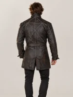 Men's Watch Dog Halloween Leather Coat