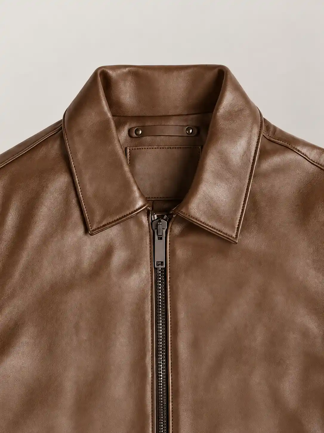 Men's Walnut Keanu Leather Jacket