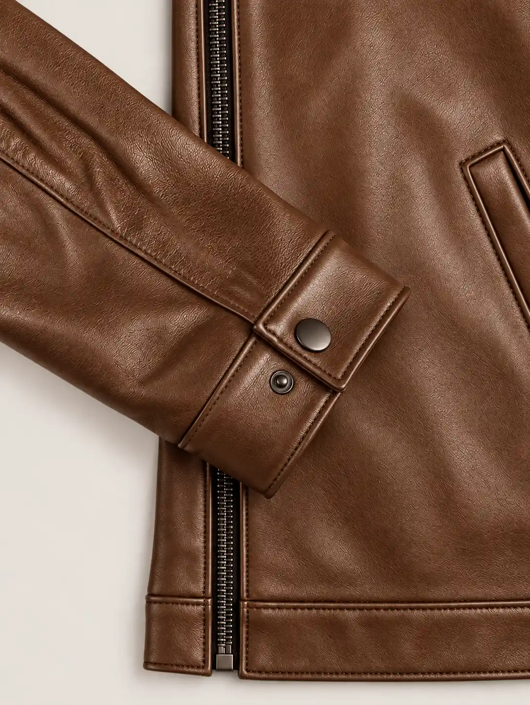 Men's Walnut Keanu Leather Jacket