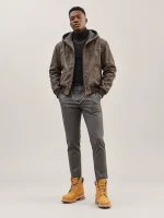 Men's Halifax Leather Hoodie Jacket