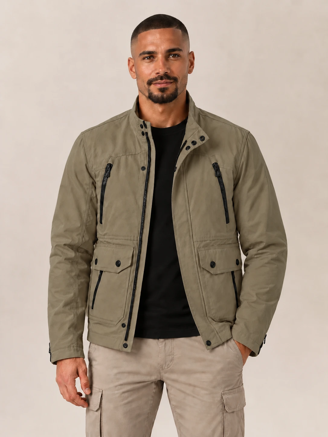 Men's Stone Brown Mojave Motorcycle Jacket 2.0