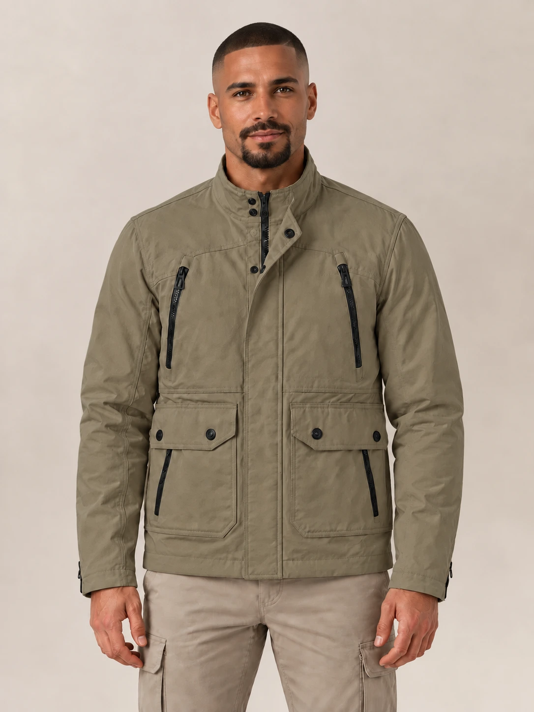 Men's Stone Brown Mojave Motorcycle Jacket 2.0