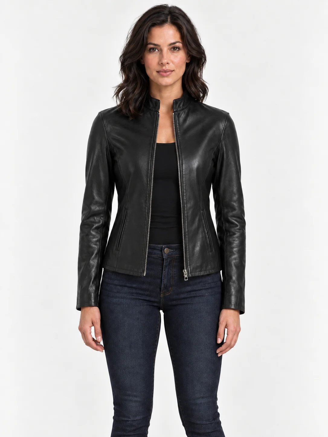 Women's Moto Leather Fashion Genuine Leather Jacket