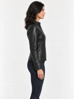 Women's Moto Leather Fashion Genuine Leather Jacket