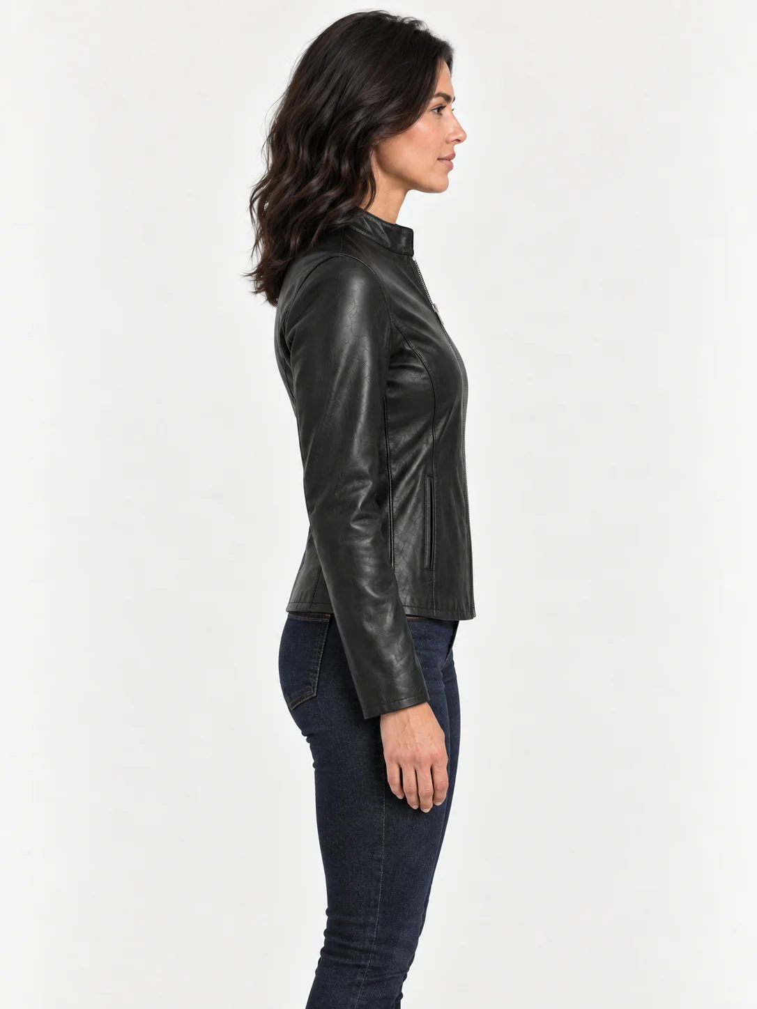 Women's Moto Leather Fashion Genuine Leather Jacket