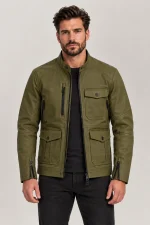 Men's Command Green Mulholland Motorcycle Jacket