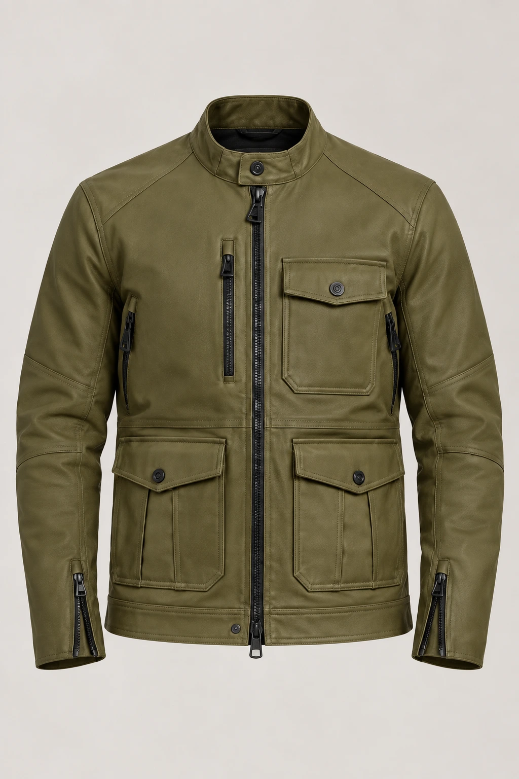 Men's Command Green Mulholland Motorcycle Jacket