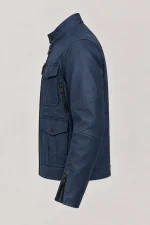 Men's Blue Mulholland Motorcycle Jacket