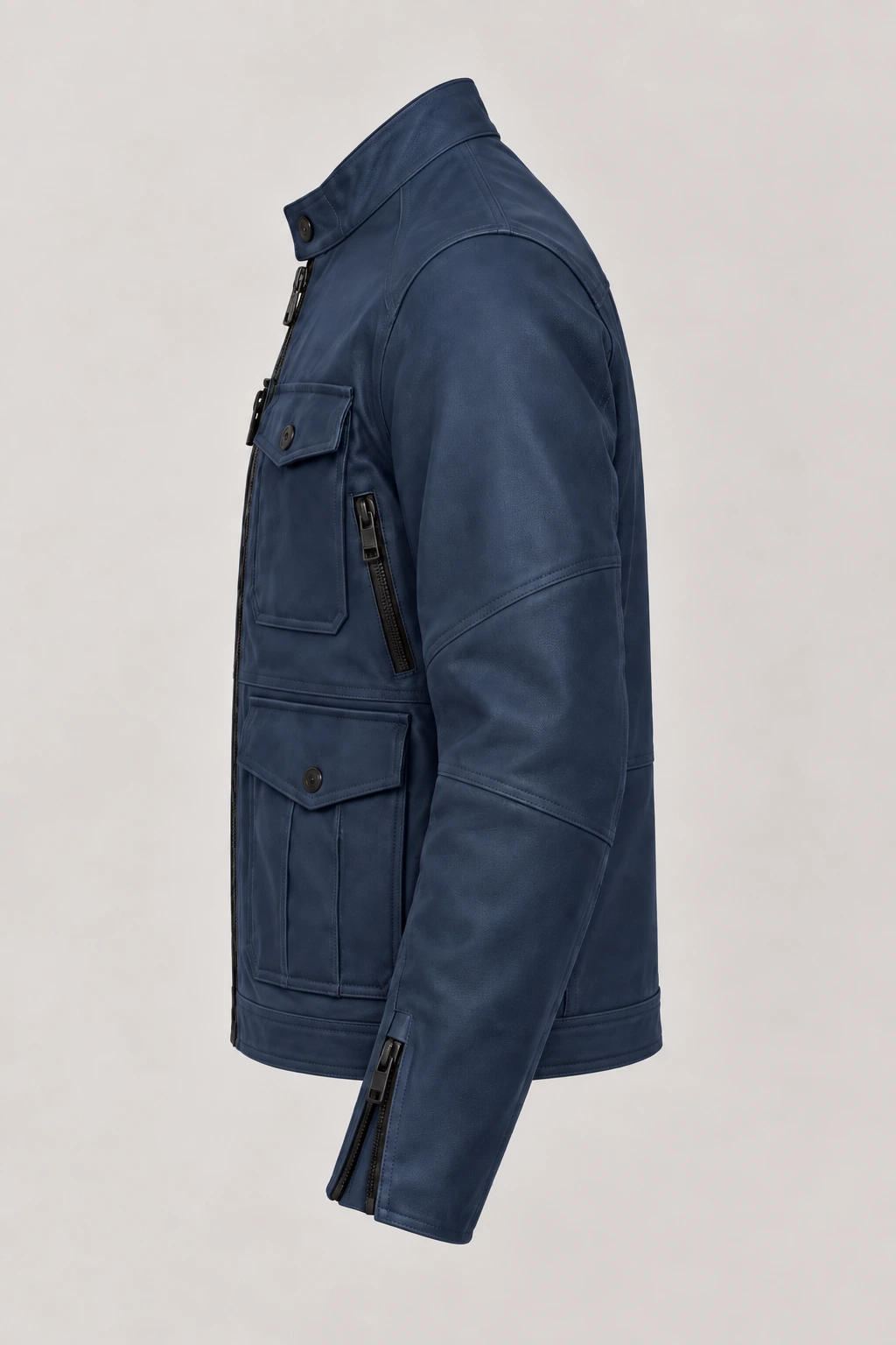 Men's Blue Mulholland Motorcycle Jacket
