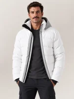 Men's White Wool Nordic Jacket
