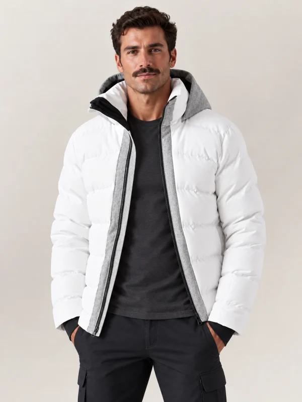 Men's White Wool Nordic Jacket