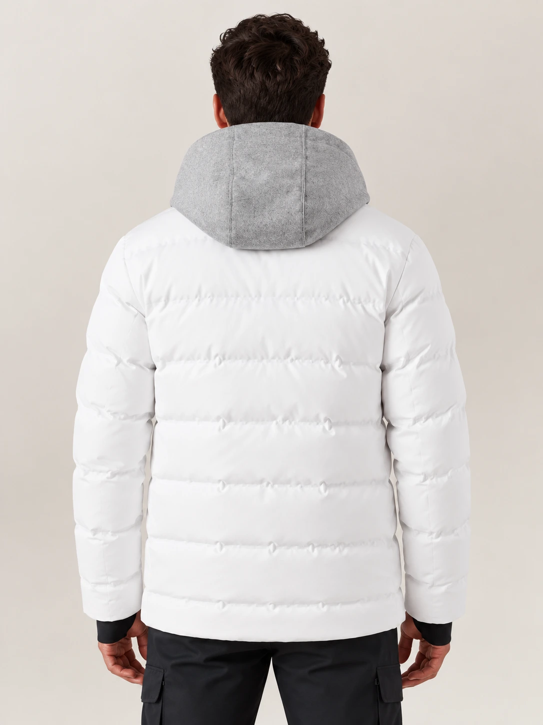 Men's White Wool Nordic Jacket