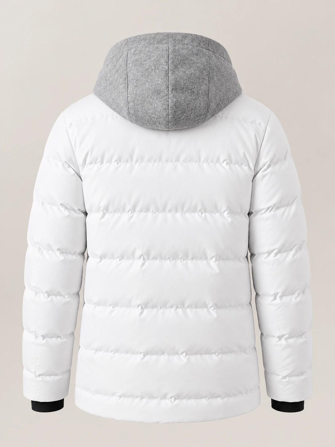 Men's White Wool Nordic Jacket