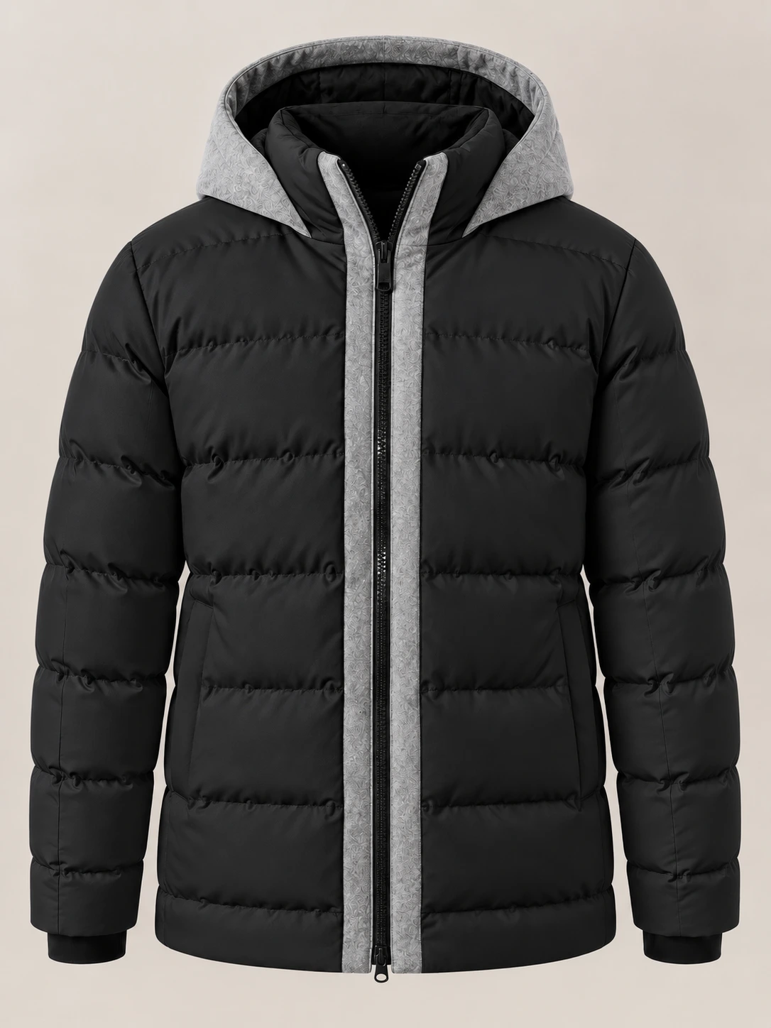 Men's Black Wool Nordic Jacket