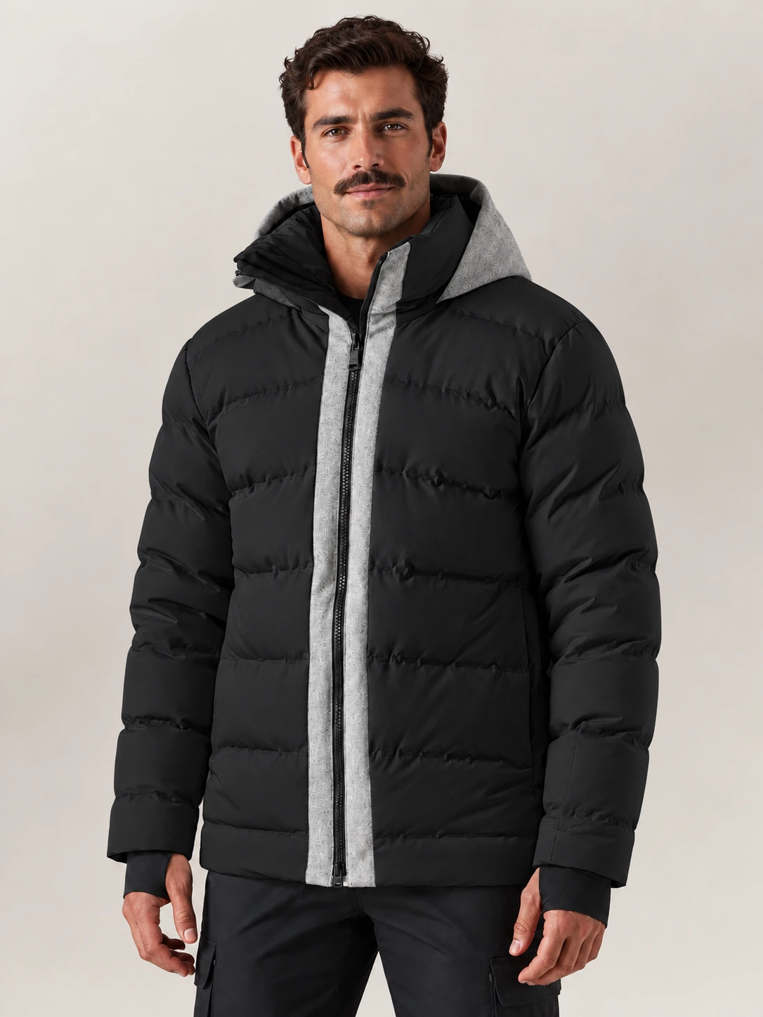 Men's Black Wool Nordic Jacket