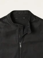 Men's Suede Racer Leather Jacket