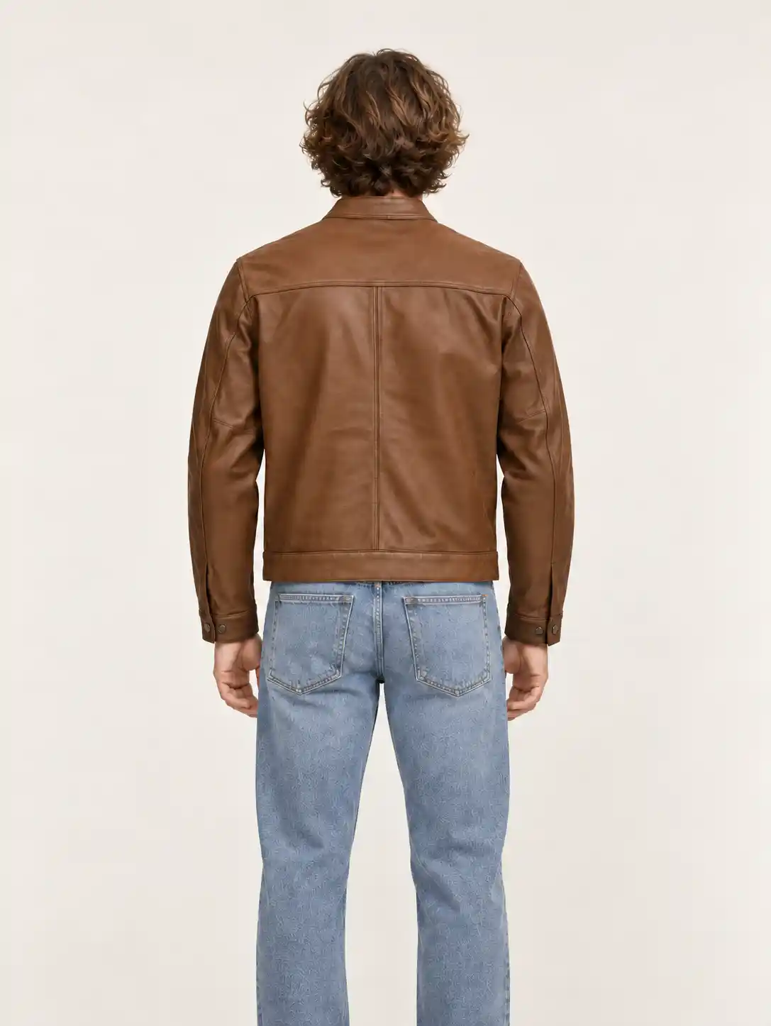 Men's Tofee Suede Racer Leather Jacket