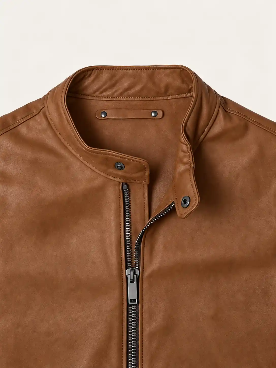 Men's Tofee Suede Racer Leather Jacket