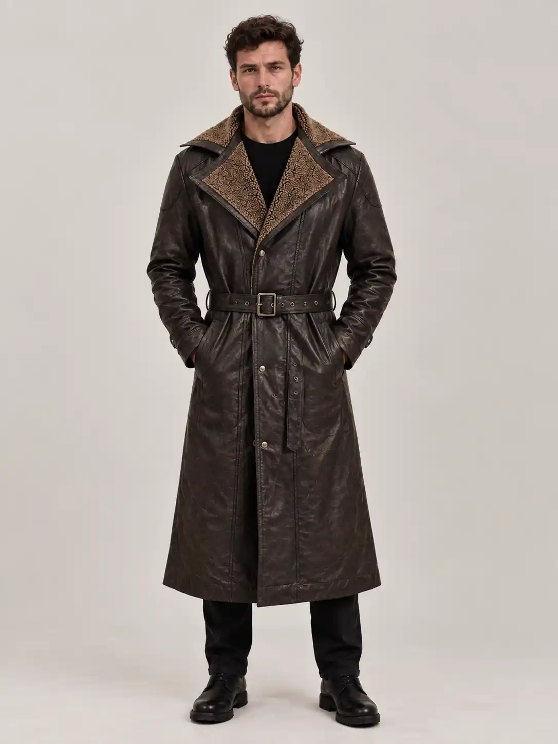 Men's Blade Runner Halloween Brown Long Coat