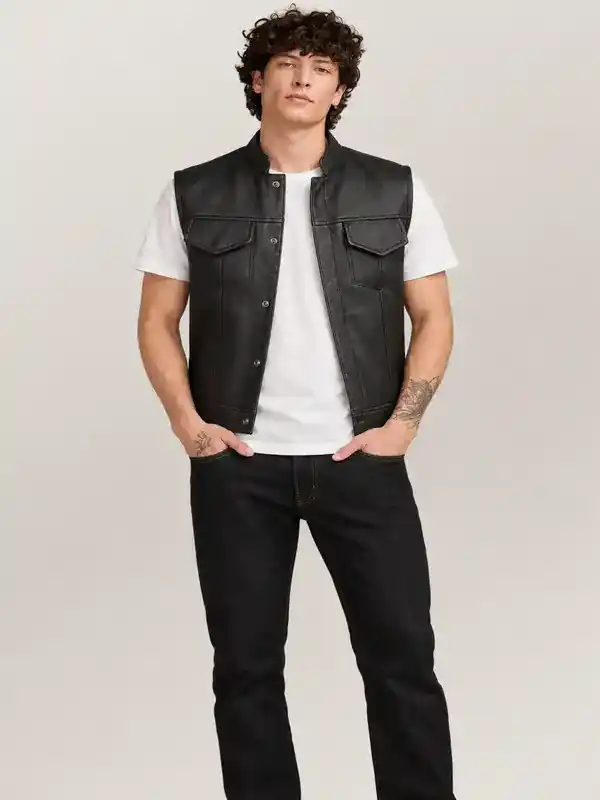 Men's Halloween South Side Leather Vest